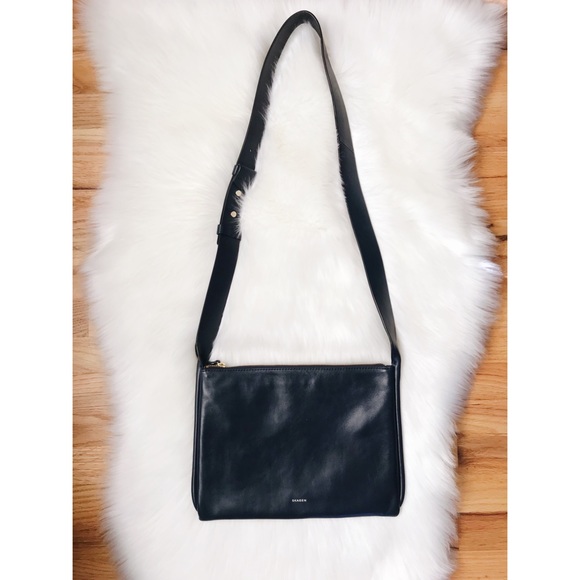 Skagen Handbags - Skagen Anesa Crossbody Slim Leather Bag Dark Blue